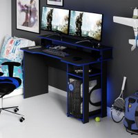 Mesa Gamer Multimóveis CR25050 Preta/Azul