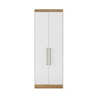 Armário Demóbile Modena 2 Portas - Amêndoa/Branco