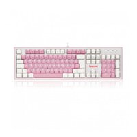 Teclado Mecânico Gamer K623-PW (PT-BLUE) Hades RGB Rosa e Branco Redragon