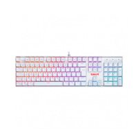 Teclado Mecânico Gamer Mitra Branco Switch Marrom K551W (PT-BROWN) Redragon