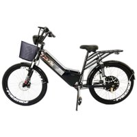 Bicicleta Elétrica com Bateria de Lítio 48V 13Ah Confort FULL Preta com Cestinha