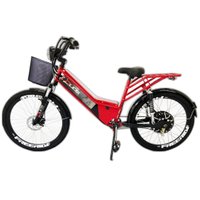 Bicicleta Elétrica Confort Full 800w 48v 15ah Cor Vermelha Com Cestinha