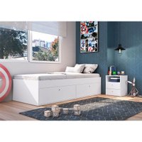 Cama Solteiro 80 4 Portas Tókio Art In Moveis Branco