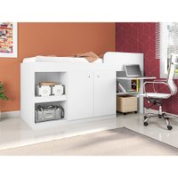 Cama Multifuncional 80 Com Escrivaninha Juvenille Branco