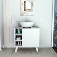 Gabinete Para Banheiro Slim com 1 Porta e 8 Prateleiras Appunto