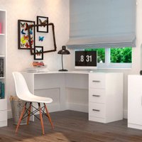Mesa Para Escritório em L com 3 Gavetas Office Plus Appunto
