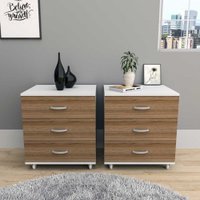 Conjunto Linea com 2 Gaveteiros com Rodízios Office Appunto