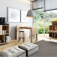 Mesa Escrivaninha Multiuso Smart Com Estante Be Mobiliário