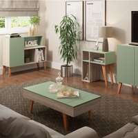 Aparador Leaves Para Sala de Estar Be Mobiliário - Aveiro com Verde