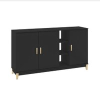 Aparador P.P Legno com 3 Portas 1600x900x400 mm Movelbento - Preto