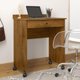 Mesa Para Computador ou Notebook com Gaveta e Rodízios Prisma - Freijó
