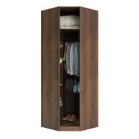 Guarda Roupa Closet Aberto Canto Diagonal 5 Prateleiras 1 Cabideiro 83,8cm Prime Luciane Móveis