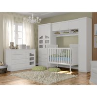 Quarto Modulado Infantil Com Cômoda Eloisa E Berço Universo MDF Phoenix