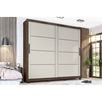 Roupeiro Zanzini Premier Com 2 Portas E 4 Gavetas - Jacarandá/Off White
