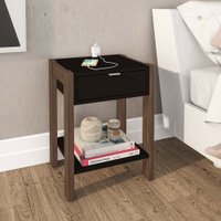 Mesa de Cabeceira AZ1016 Tecno Mobili com tomada bivolt