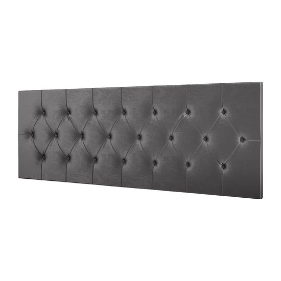 Cabeceira Estofada Painel Suspenso Cama Box Casal 1,40 Quarto Moderno Paris Com Captonê Suede Cinza - Lojas RPM