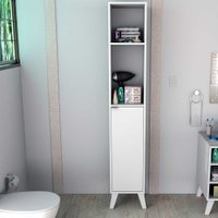 Armario Multiuso 1 Porta e 4 Prateleiras Slim Appunto - Branco