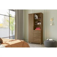 Armário Multiuso Moval Sofia 1 Porta 3 Gavetas Com Nichos - Naturale