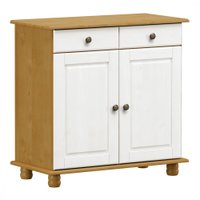 Balcão Finestra Rubi em Madeira com 2 Portas - Carvalho com Branco