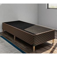 Base Box Tiba 79x1,98x25 Veludo Matelado - Marrom