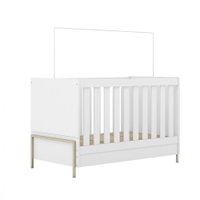 Berço/Mini Cama Estrela Metalic Multi - Champanhe/Branco Acetinado
