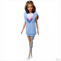 Boneca Barbie Fashionistas 121 Cabelo Moreno e Perna Protética - Mattel