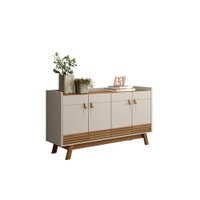 Buffet 4 portas Abruzzo Linea Brasil - Amêndoa/Off White