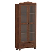 Vitrine Finestra Rubi 2 Portas 1 Gaveta - Café