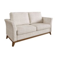 Sofá 2 Lugares 162cm Vinkel Casa de Pedra Estofados - Bege / Branco