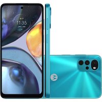 Smartphone Motorola Moto G22 128GB 4GB RAM Tela 6.5'' 4G Wi-Fi Dual Chip Câmera Quádrupla + Selfie 16MP - Azul