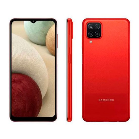 Smartphone Galaxy A12 6.5 Polegadas Android Câmera 48MP Samsung - Vermelho