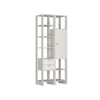 Small Closet Yes Com 2 Gavetas Porta e 8 Prateleiras Nova Mobile - Branco