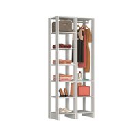 Small Closet Yes Com Cabideiro e 9 Prateleiras Nova Mobile - Branco
