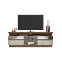 Rack para TV de até 70 Polegadas Recife Linea Brasil - Off White com Nogueira