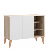 Rack Para Tv Leaves Be Mobiliário - Aveiro e Branco