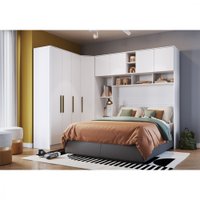 Quarto Modulado Móveis Castro 3 Peças - Branco