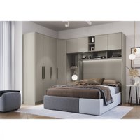 Quarto Modulado Móveis Castro 3 Peças - Niquel