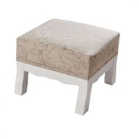 Puff Canaã Realeza 90181 - Bege com Floral