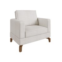 Poltrona Sofá 1 Lugar Aspen Casa das Pedras - Cru
