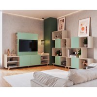 Painel Para Tv Aurora até 40 polegadas Com Prateleiras Be Mobiliário - Branco