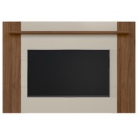 Painel Extensível para TV 55 Polegadas Tulum Linea Brasil - Off White com Nogueira