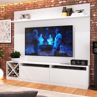 Painel Home De TV 50 Polegadas 2 Portas Em MDP 180cm Quiditá Branco