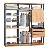 Módulo Closet com 3 Peças Be Mobiliario - Carvalho Mel e Expresso