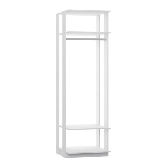 Módulo Closet 1 Cabideiro e 2 Prateleiras Be Mobiliario - Branco