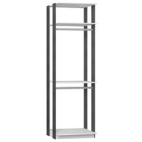 Módulo Closet 2 Cabideiros Be Mobiliario - Branco e Expresso