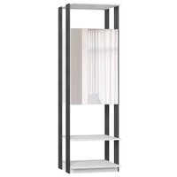 Módulo Closet 2 Portas com Espelho Be Mobiliario - Branco e Expresso