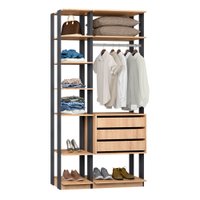 Módulo Closet 2 Peças Be Mobiliario - Carvalho Mel e Expresso
