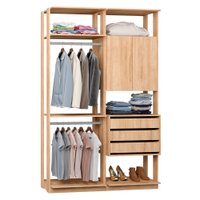 Closet Módulado de 2 Peças Be Mobiliario Carvalho Mel