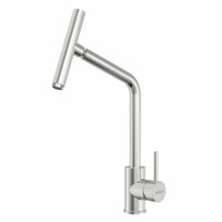 Misturador Monocomando Versa Tramontina em Aço Inox com Bica Articulada