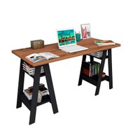 Mesa Escrivaninha Self Suporta até 20 kg Appunto - Castanho e Preto